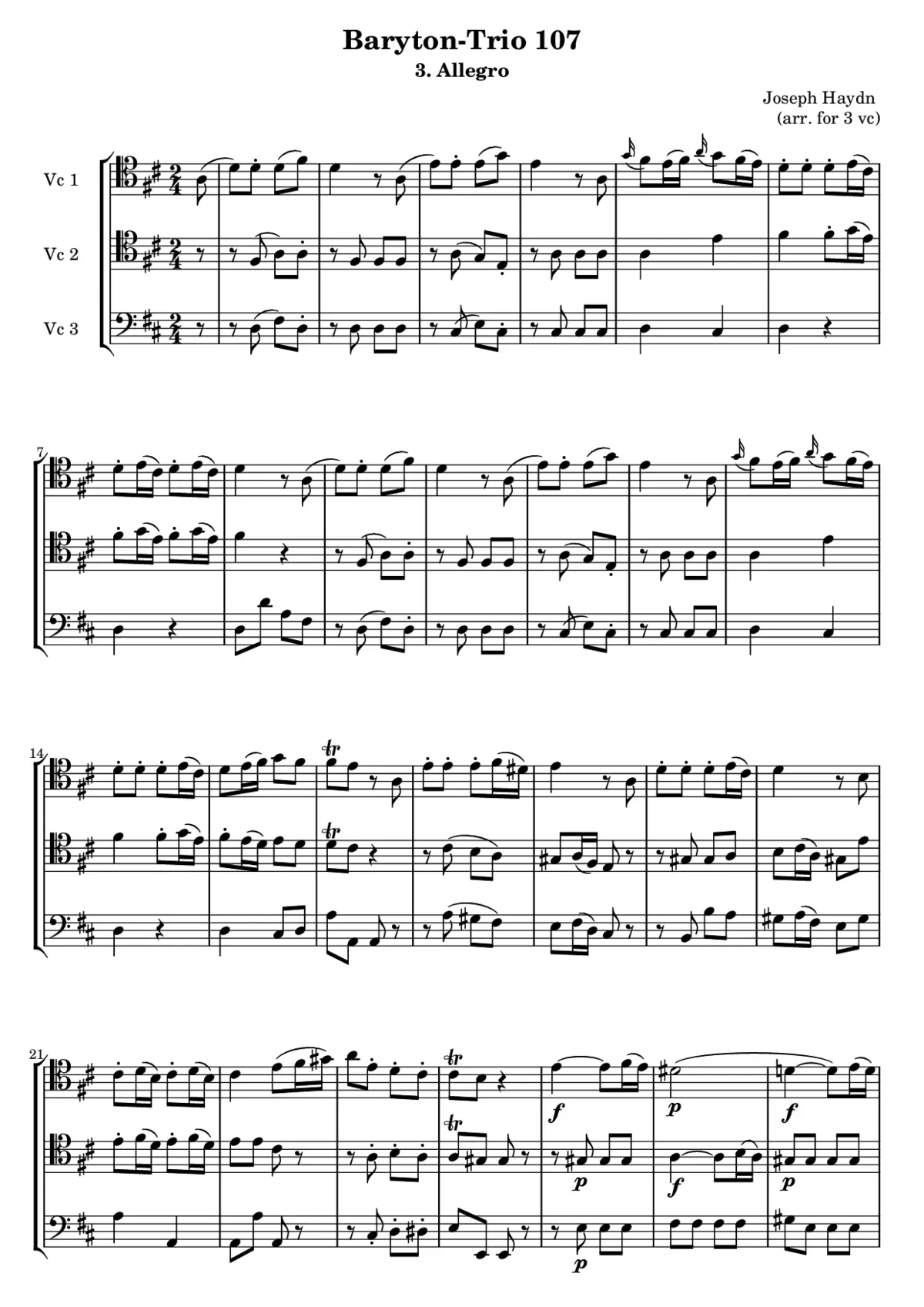 Baryton Trio in D major - Page 1