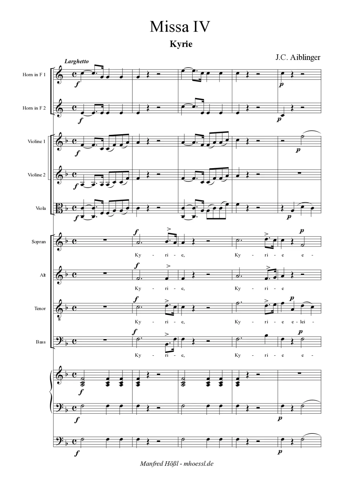 Missa IV in F - Page 1