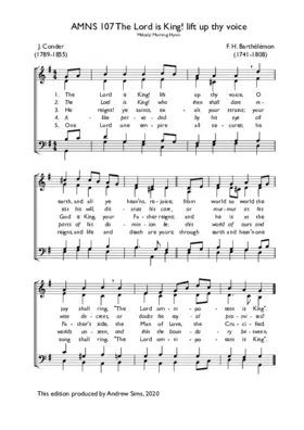 The Lord is King! lift up thy voice