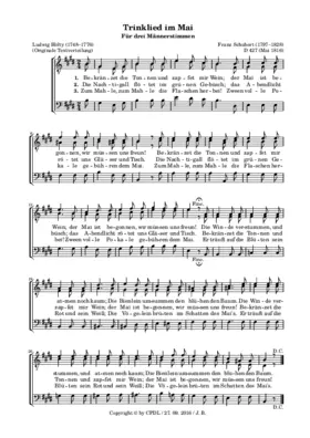 Trinklied im Mai, D 427