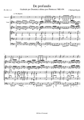 De profundis, MH 494