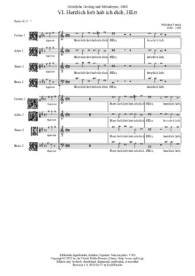 Herzlich lieb hab' ich dich, Herr