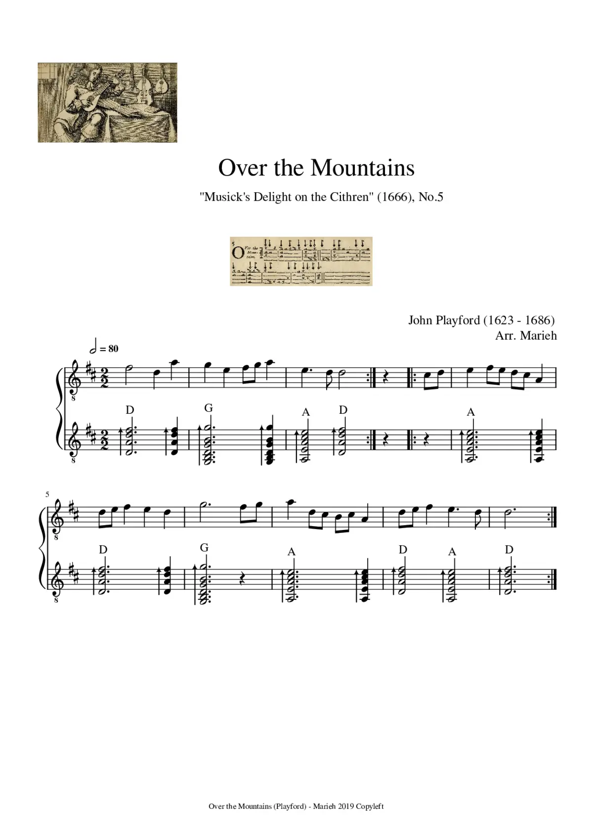 Musick's Delight on the Cithren - Page 1