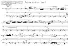 Tres piezas para clarinete y piano