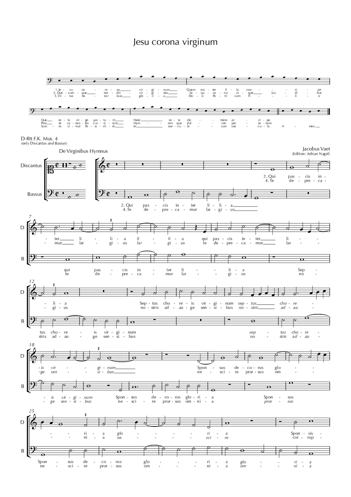 Jesu corona virginum - Page 1