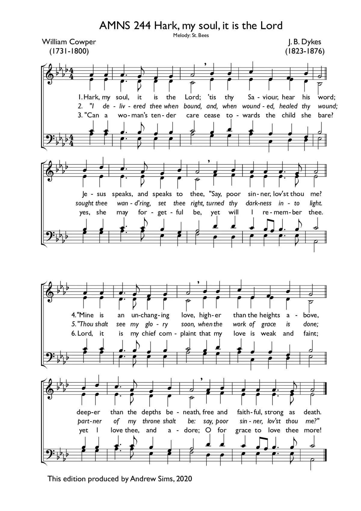 Hark, my soul! It is the Lord - Page 1