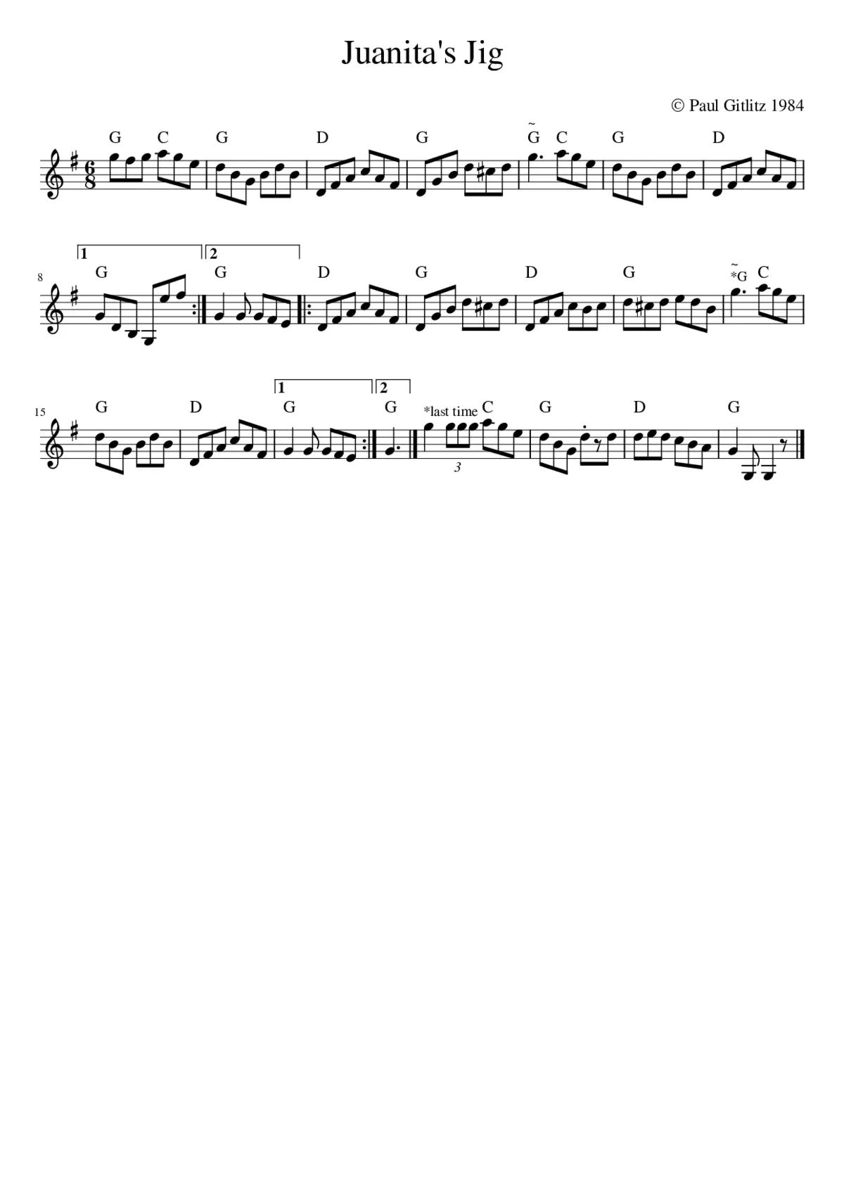 Juanita's Jig - Page 1