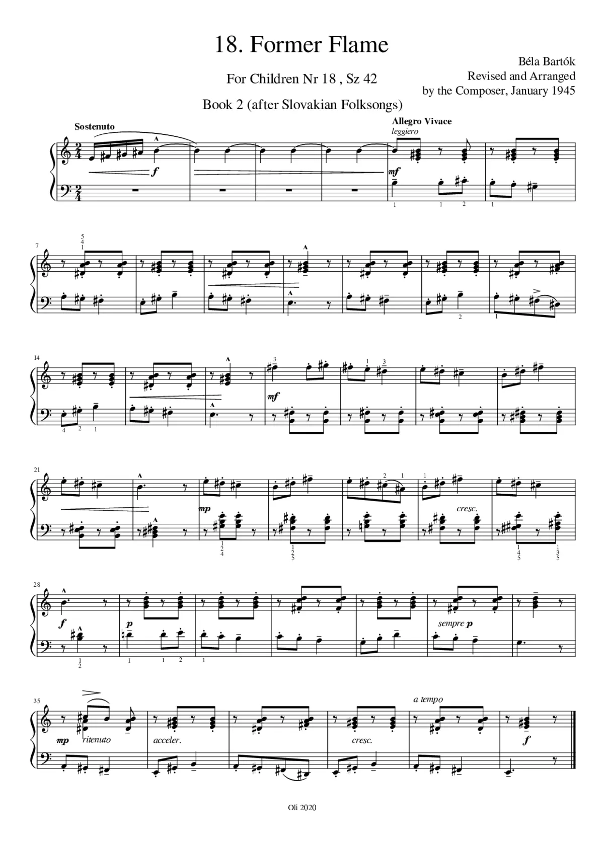 For Children Sz.42 - Page 1