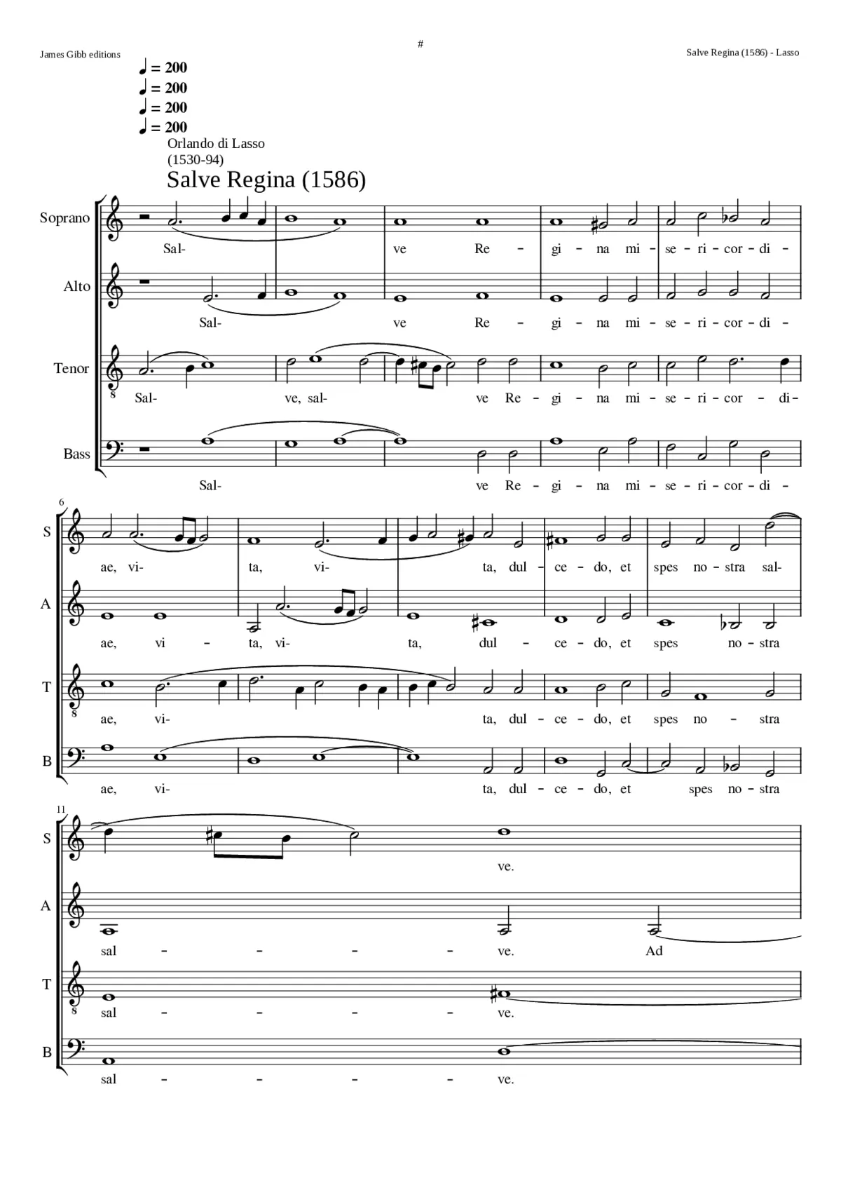 Salve Regina misericordiae (1586) - Page 1