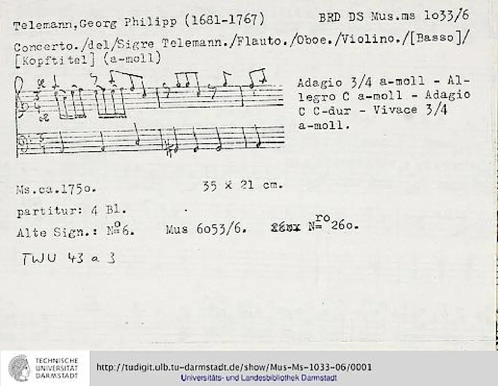 Concerto à 4 - Page 1