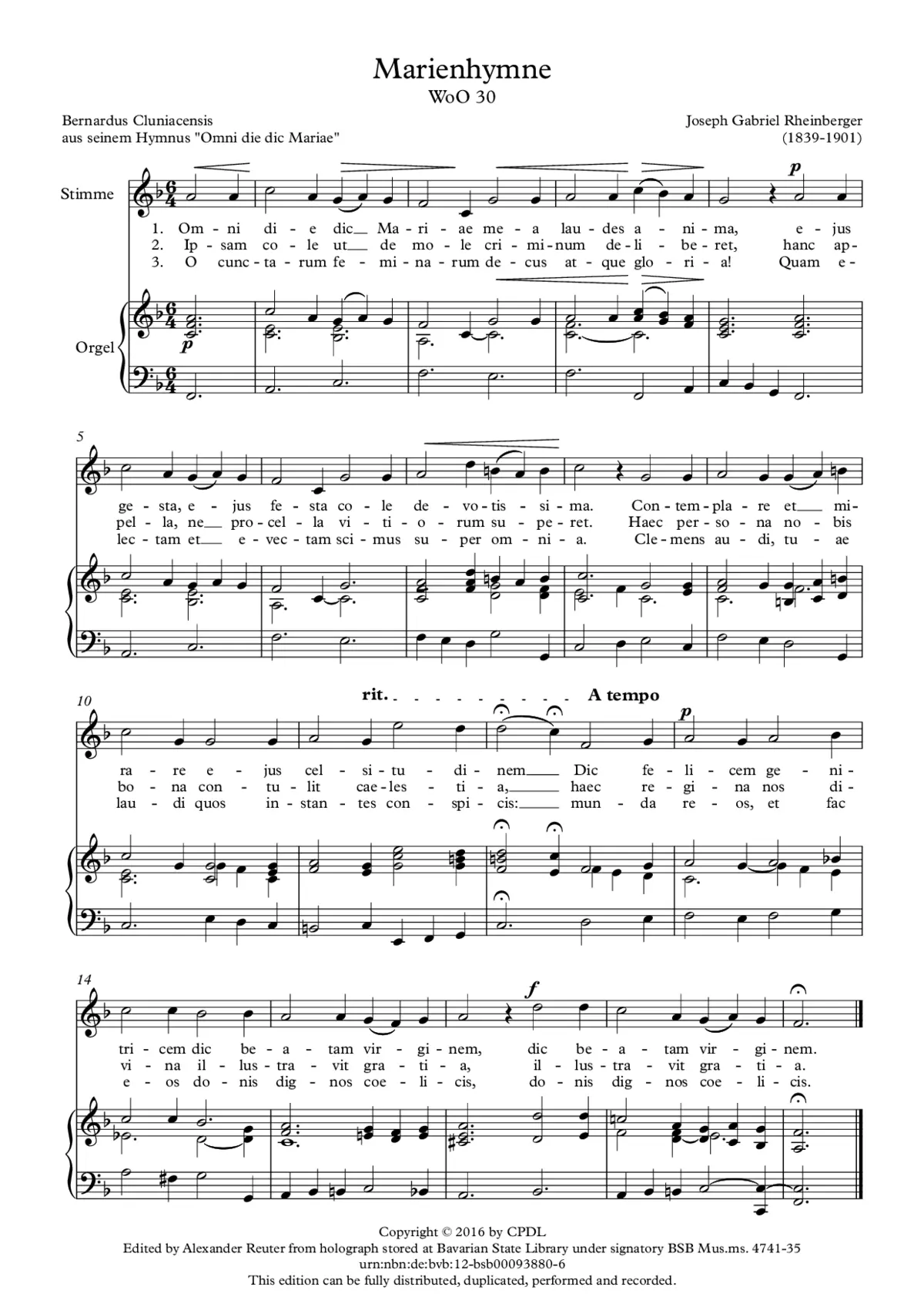 Marienhymne WoO 30 - Page 1