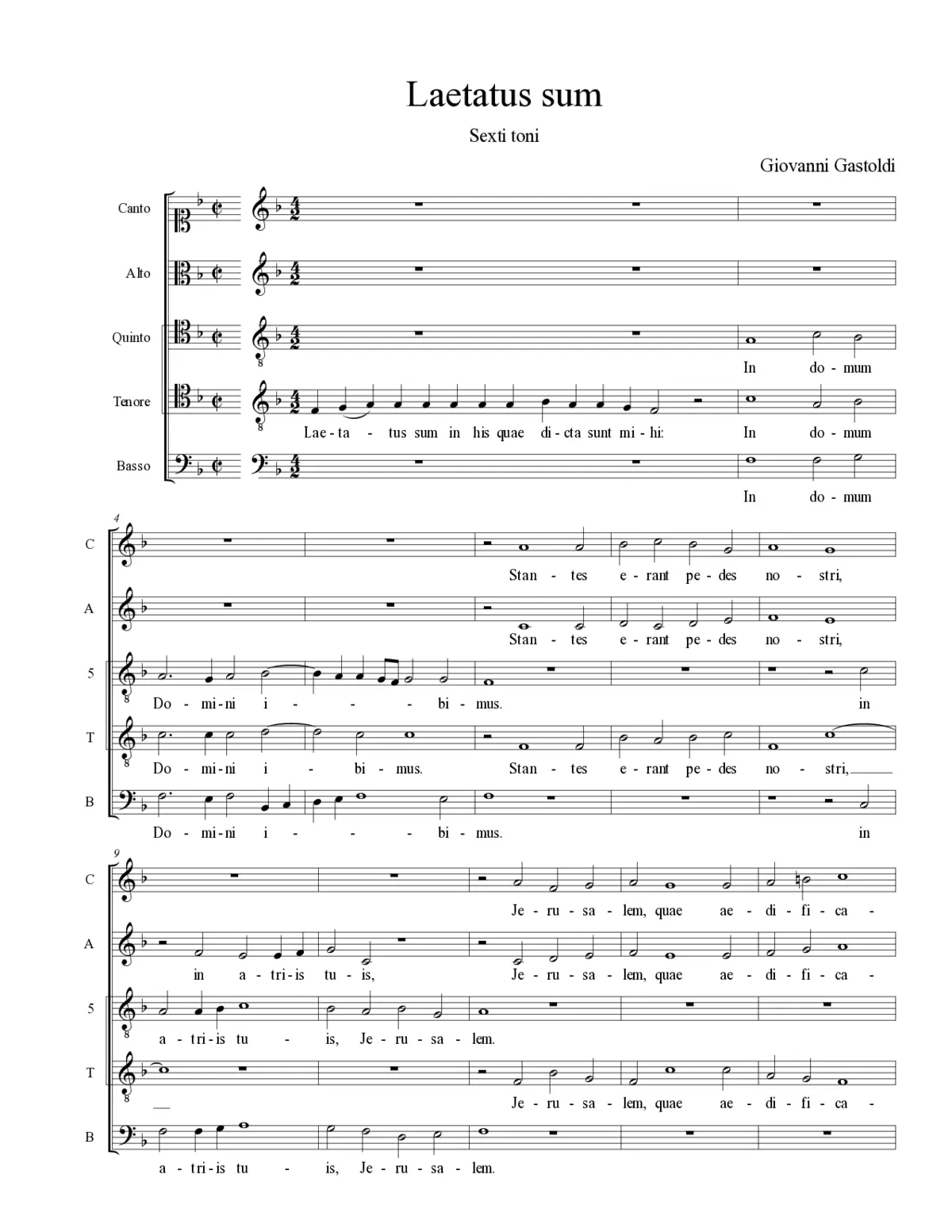 Laetatus sum - Page 1
