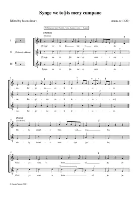 Sing we to this merry company