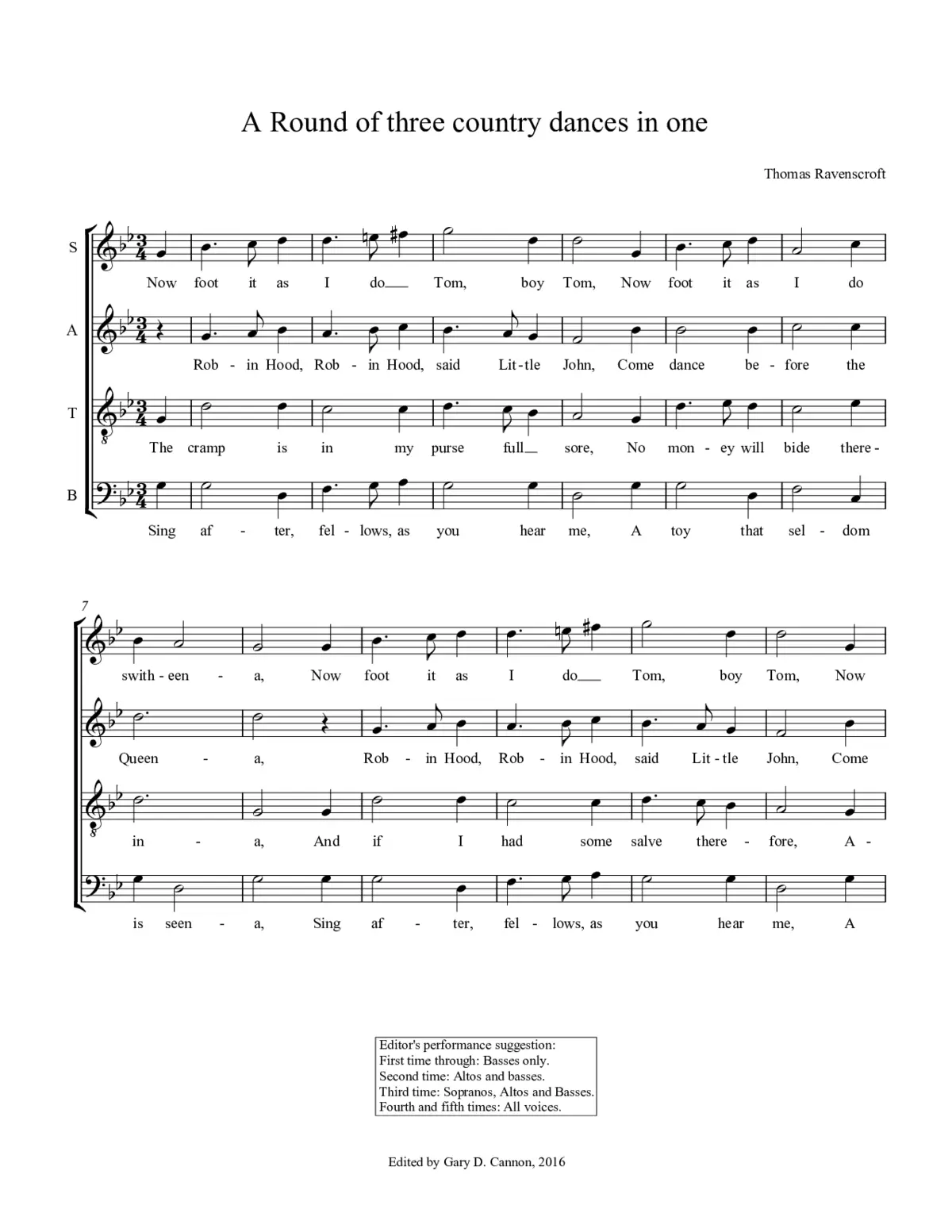 A round of three country dances in one - Page 1