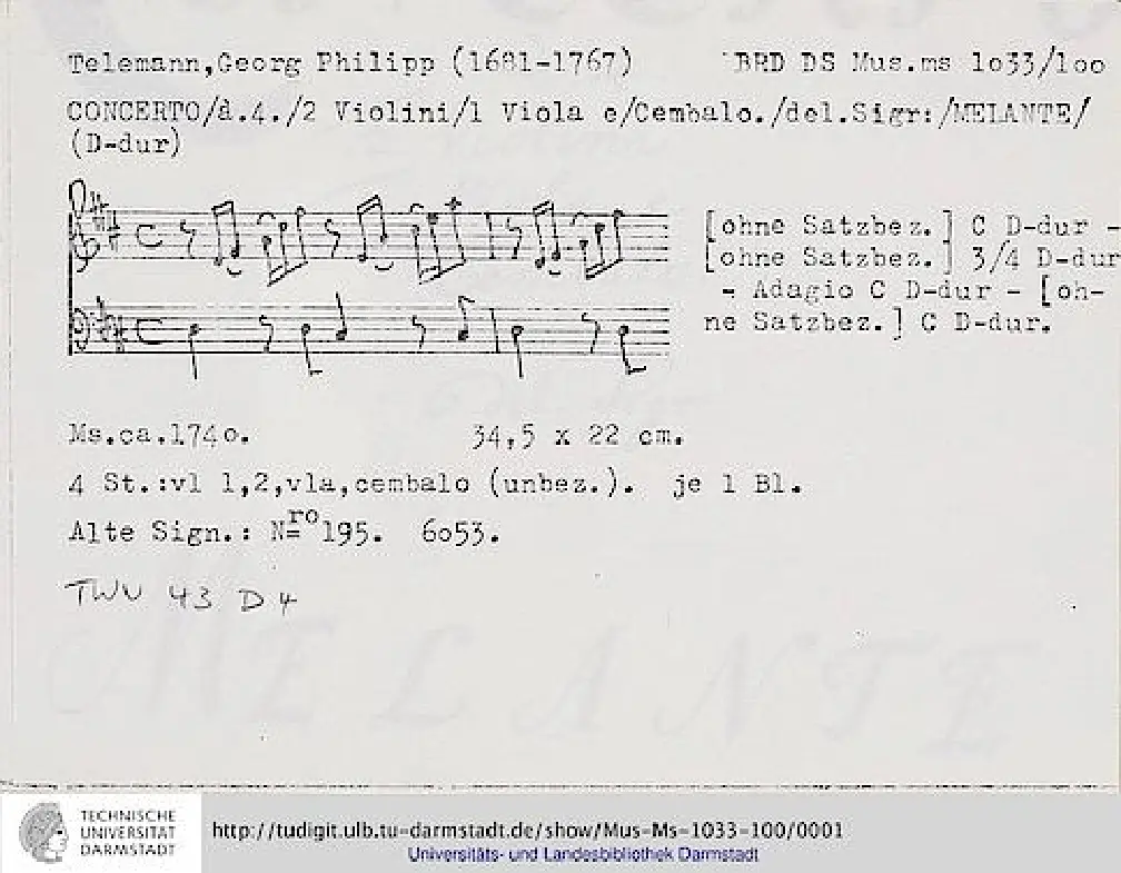 Concerto à 4 - Page 1