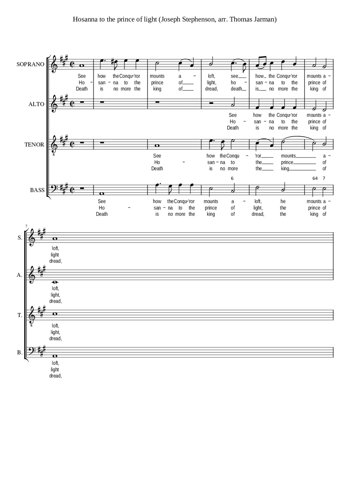 Hosanna to the prince of light - Page 1