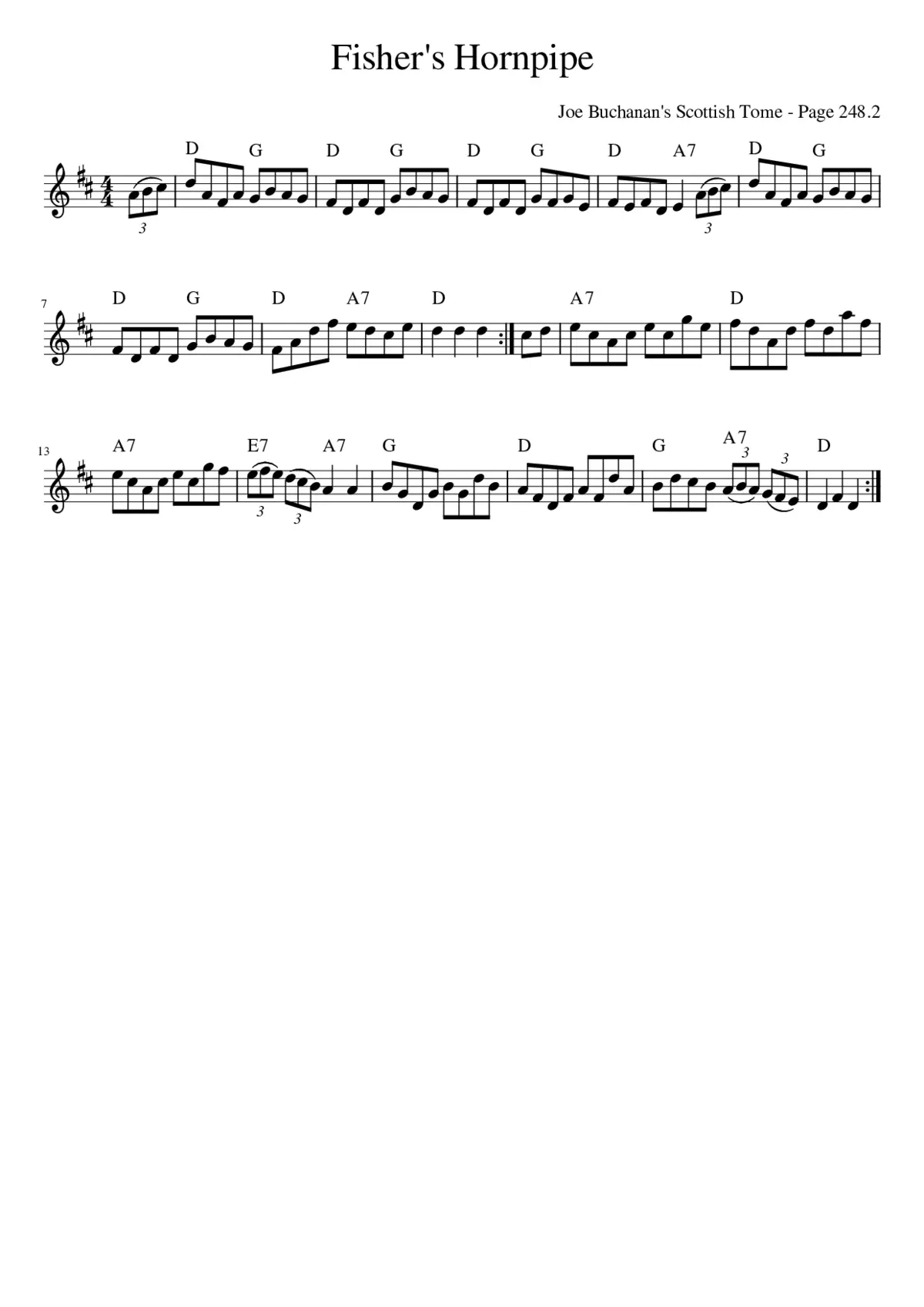 Fisher's Hornpipe - Page 1