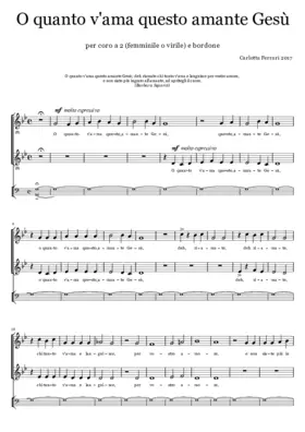 O quanto v'ama questo amante Gesù