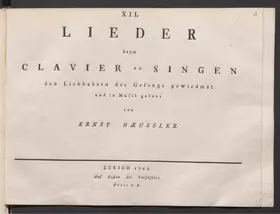 12 Lieder beym Clavier zu Singen
