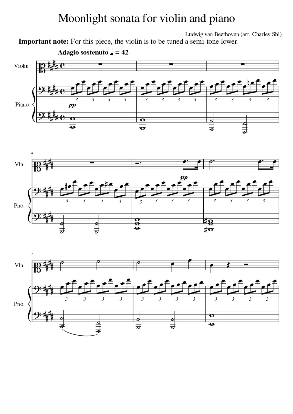 Piano Sonata No.14 Op.27 No.2 - Page 1