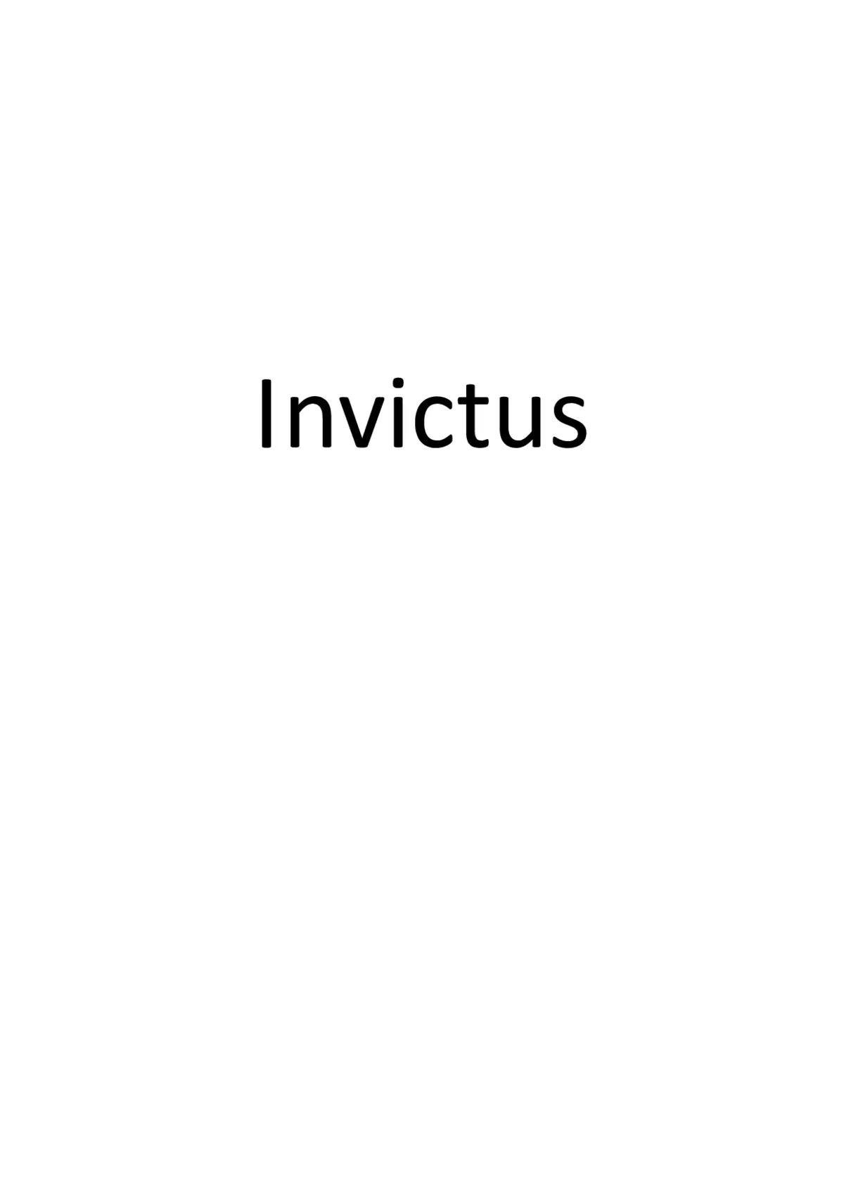 Invictus - Page 1
