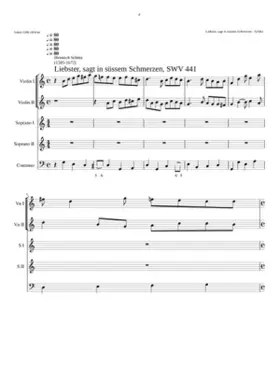 Liebster sagt in süssem Schmerzen SWV 441