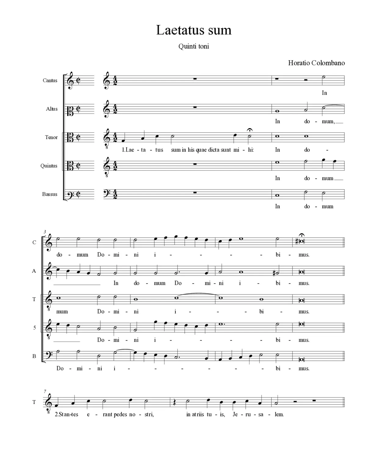 Laetatus sum - Page 1