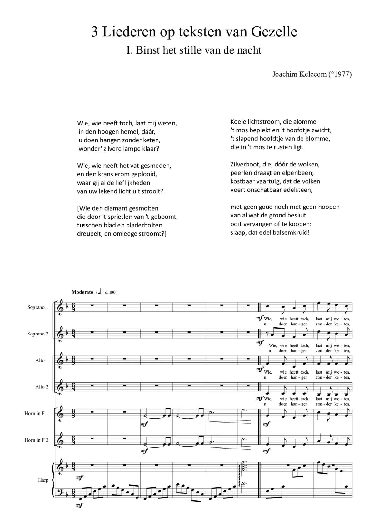3 Liederen op teksten van Gezelle - Page 1