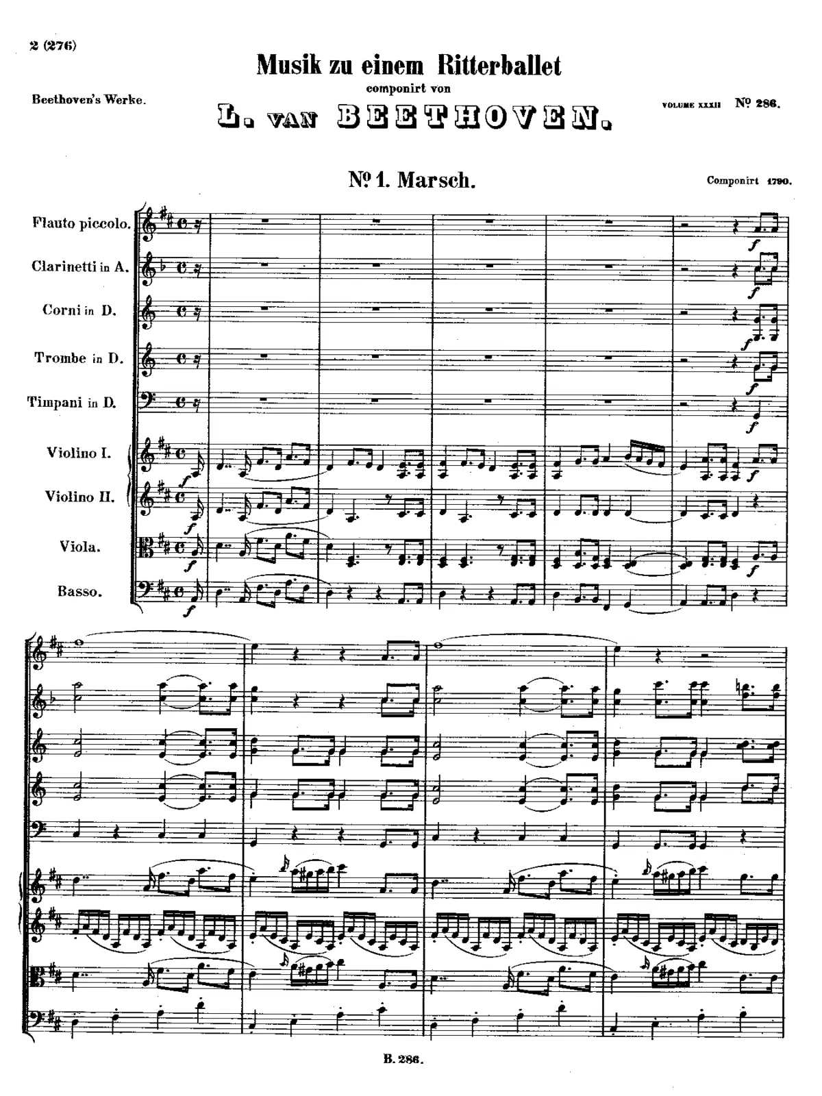 Musik zu einem Ritterballet - Page 1