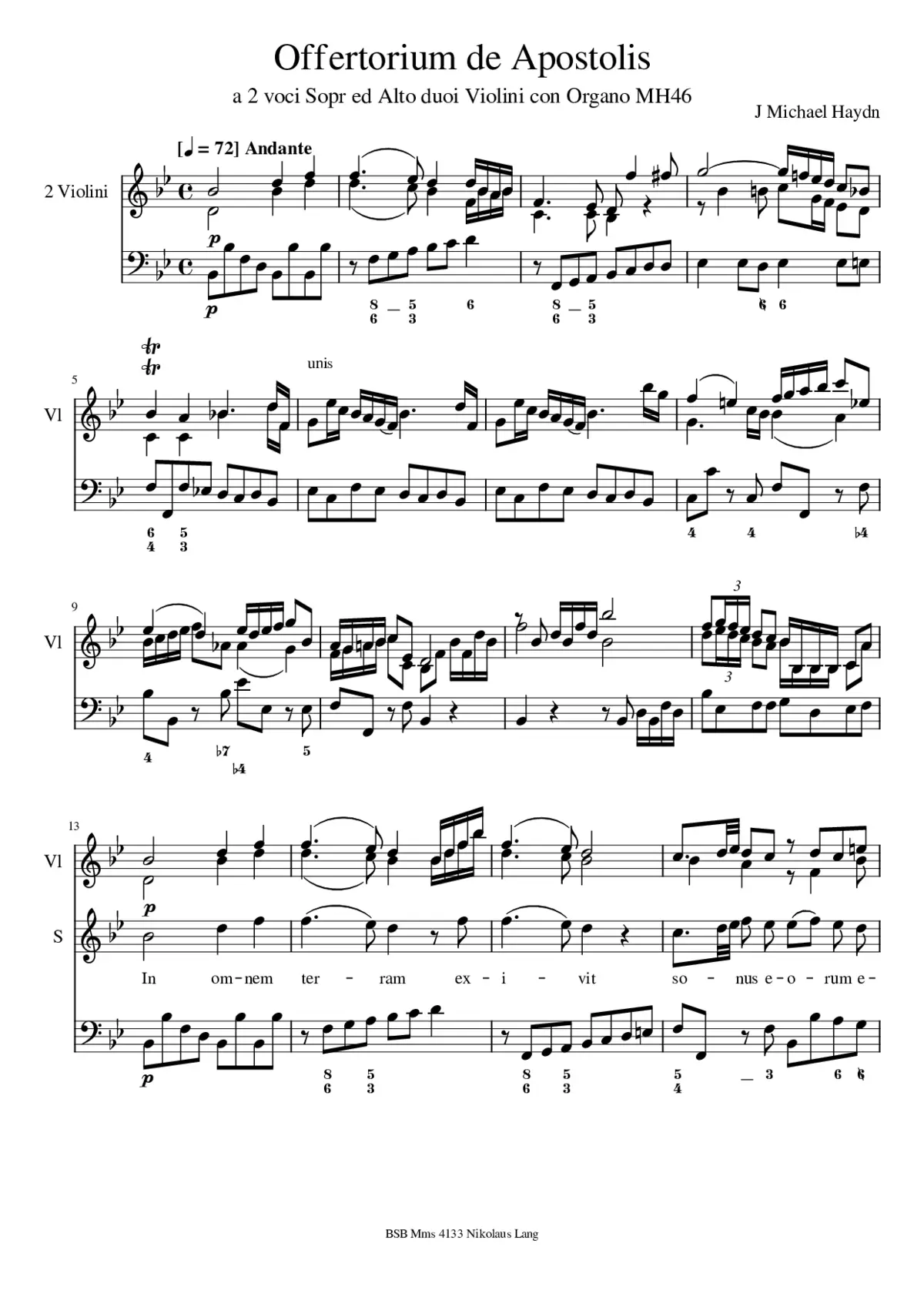 In omnem terram, MH 46 - Page 1