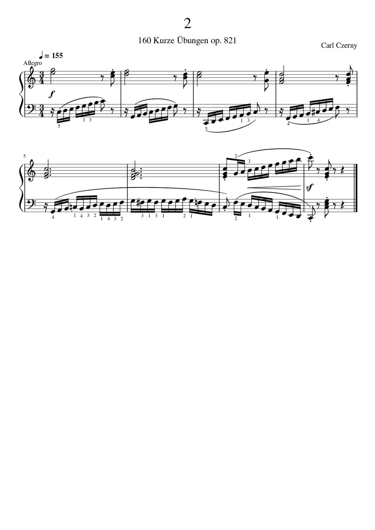 160 Kurze Übungen Op.821 - Page 1