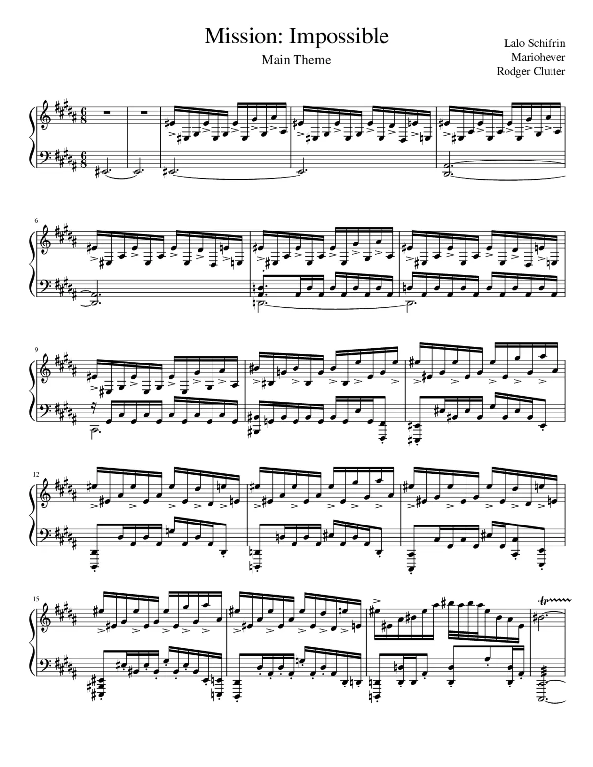 Mission Impossible Theme - Page 1