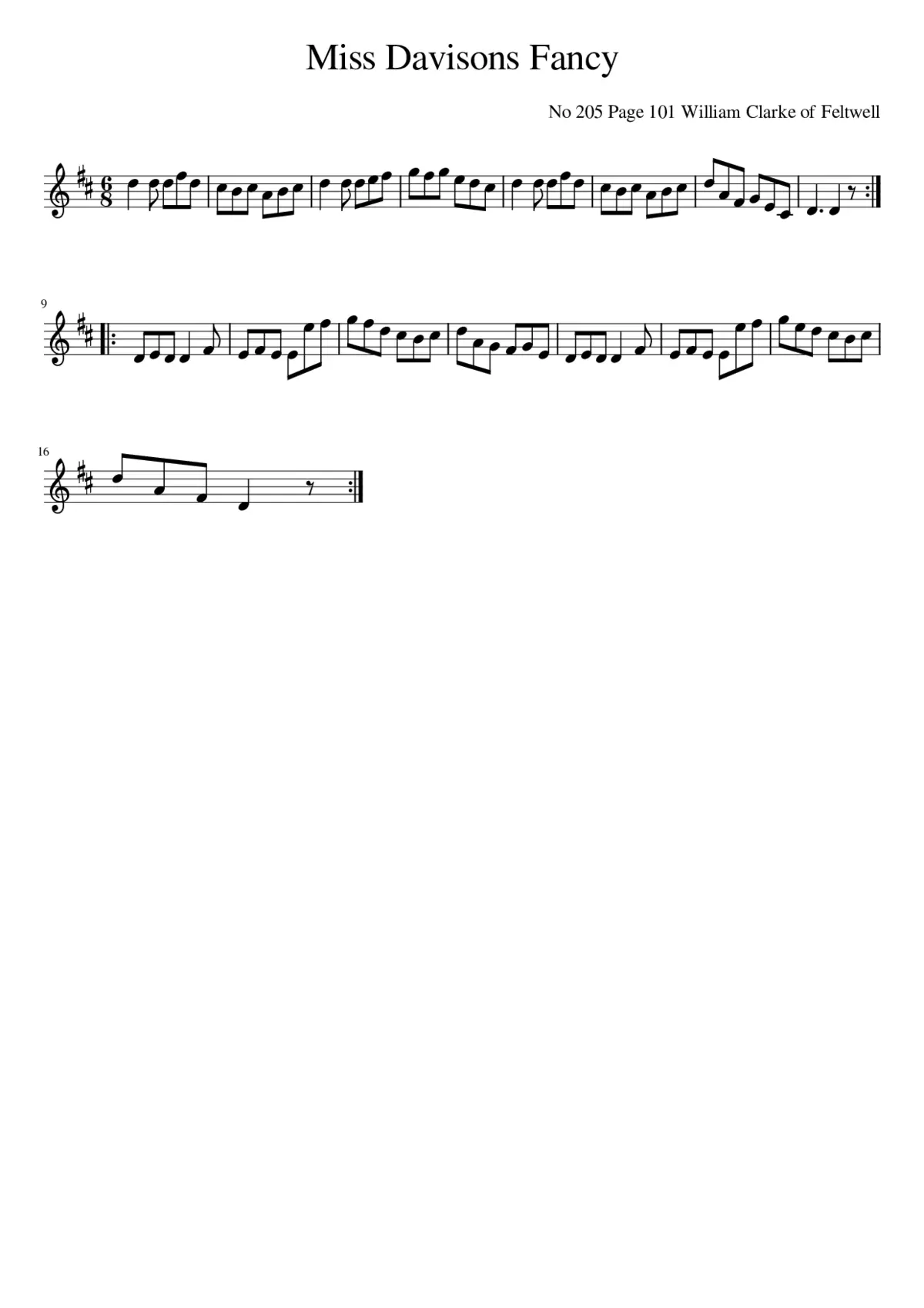 Miss Davisons Fancy - Page 1