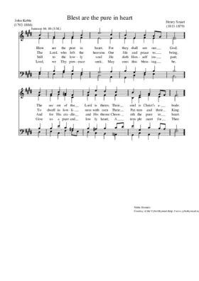 Blest are the pure in heart