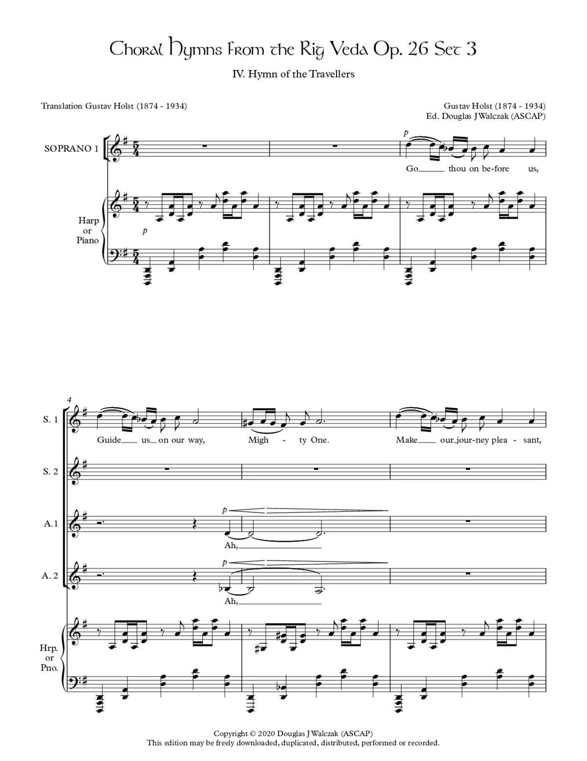 Hymn of the Travellers - Page 1
