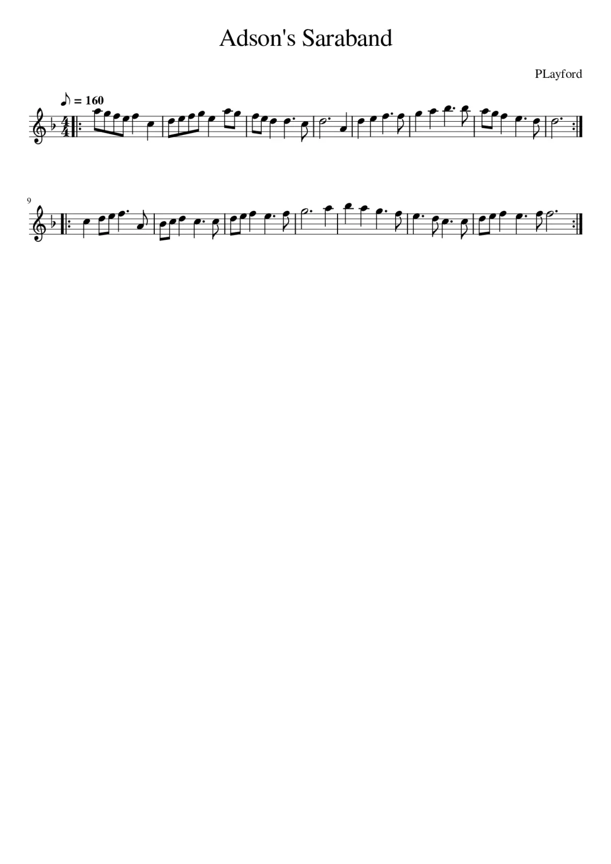 Adsons Saraband - Page 1