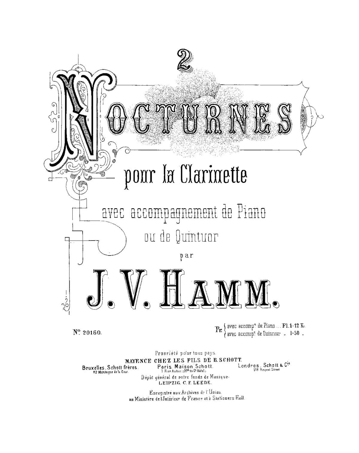 2 Nocturnes pour la clarinette - Page 1