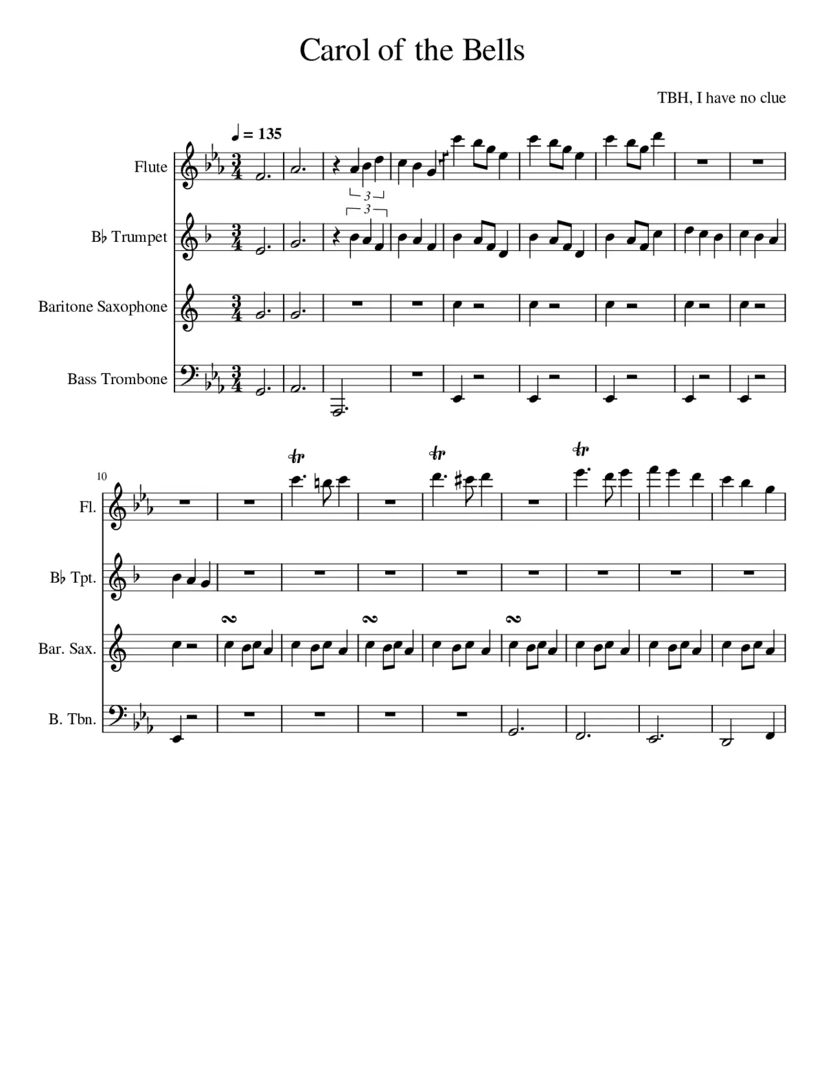 Carol of the Bells - Page 1