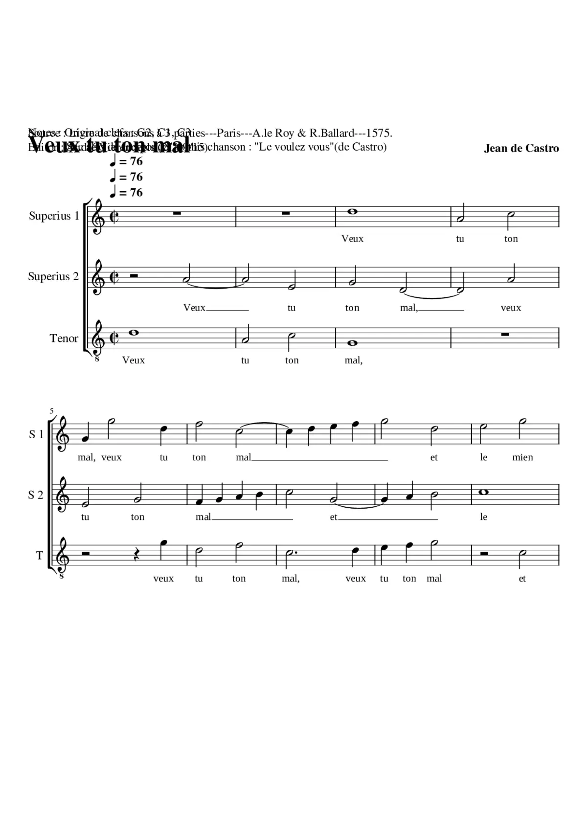 Veux tu ton mal - Page 1