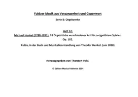 18 Orgelstücke verschiedener Art für ungeübtere Spieler