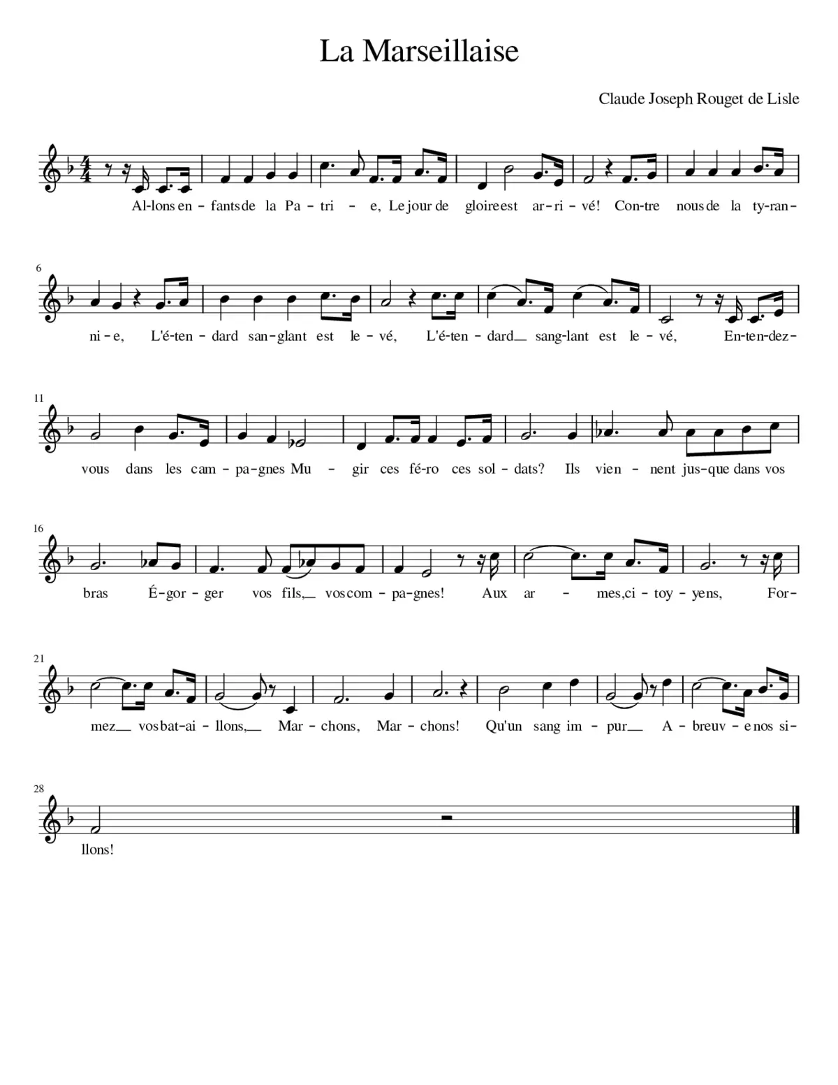 La Marseillaise - Page 1