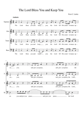 The lord bless you and keep you