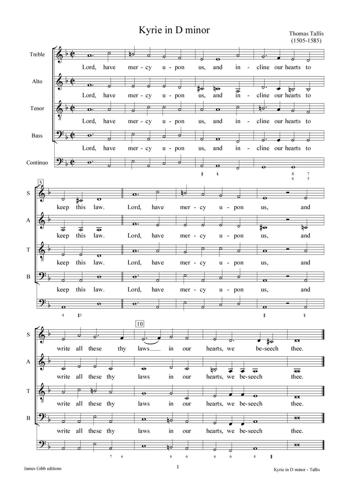 Communion service in D minor - Page 1