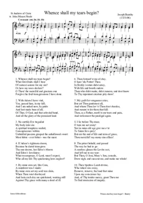 Whence shall my tears begin?