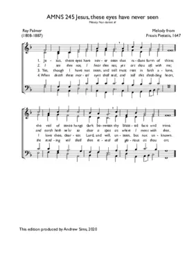 Jesus, these eyes have never seen