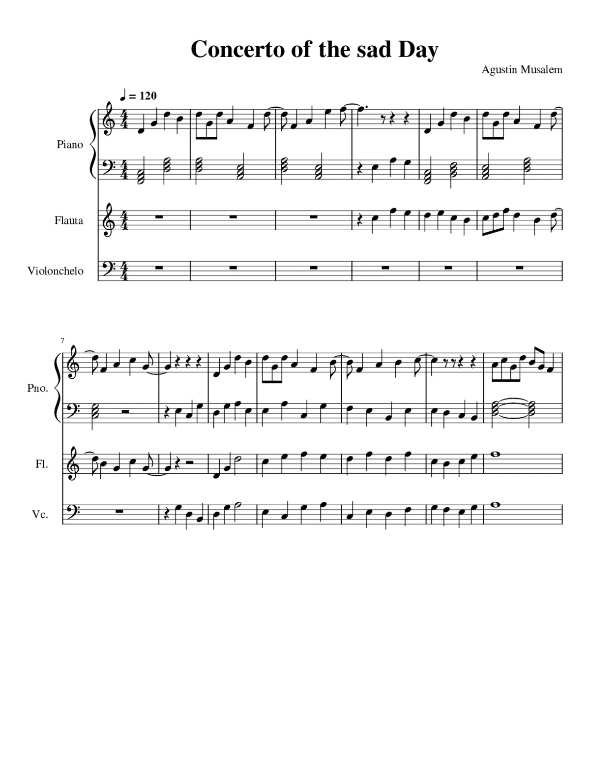 Concerto of the sad day - Page 1