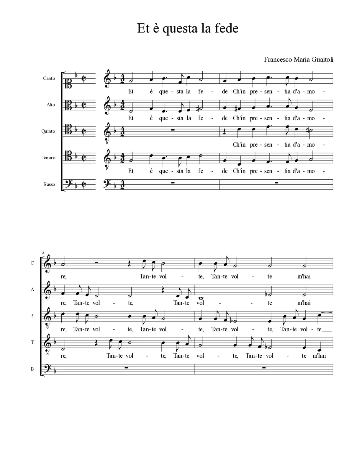 Et è questa la fede - Page 1