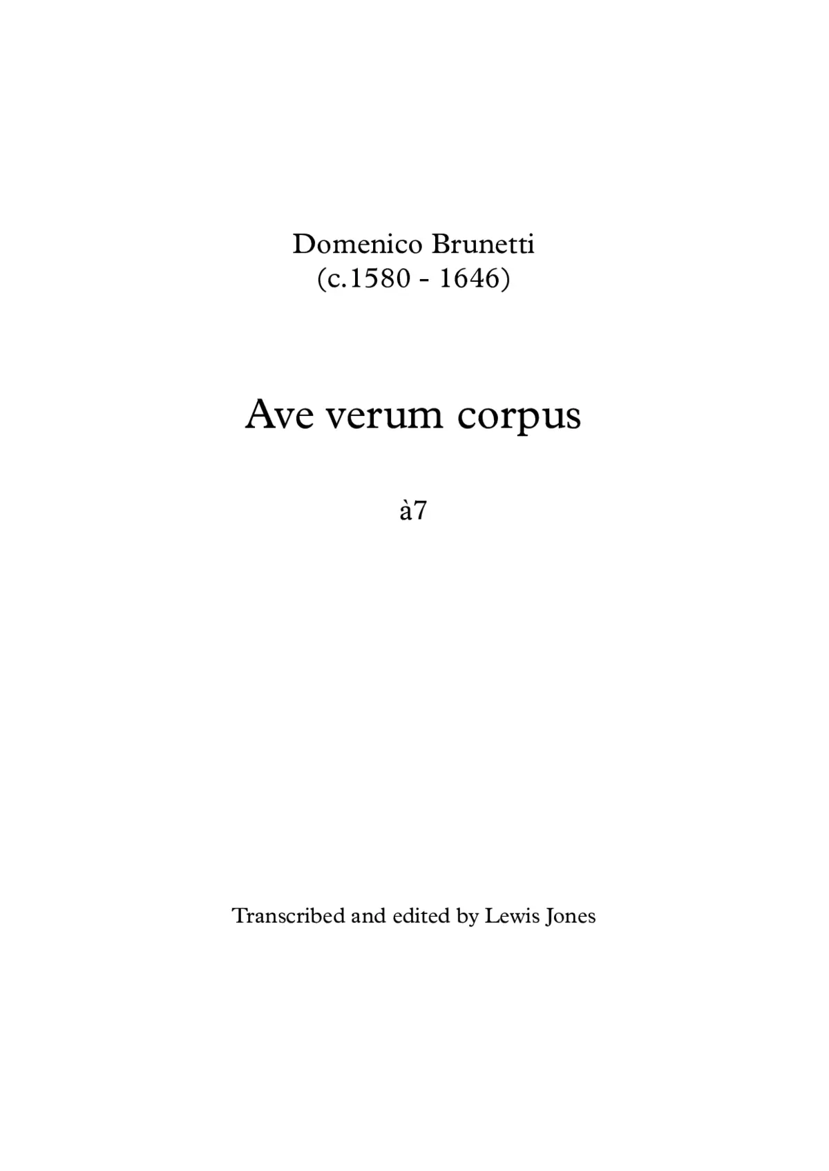 Ave verum corpus - Page 1
