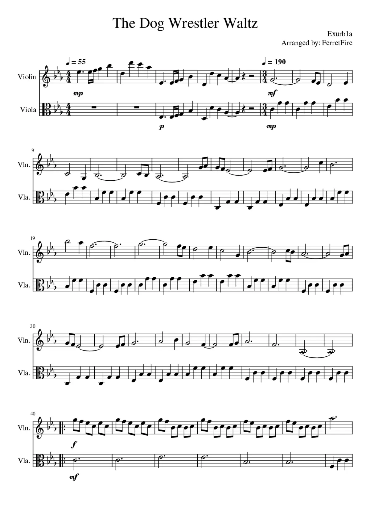 The Dog Wrestler Waltz - Page 1