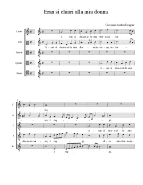 Eran sì chiari alla mia donna